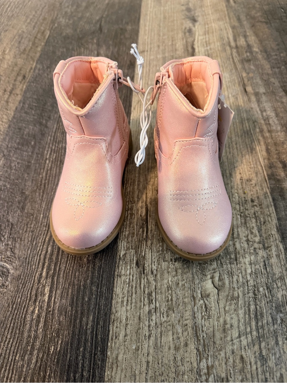 Jumping Beans Rizzy Toddler Girls' Cowboy Boots Size 5T. Side zipper.